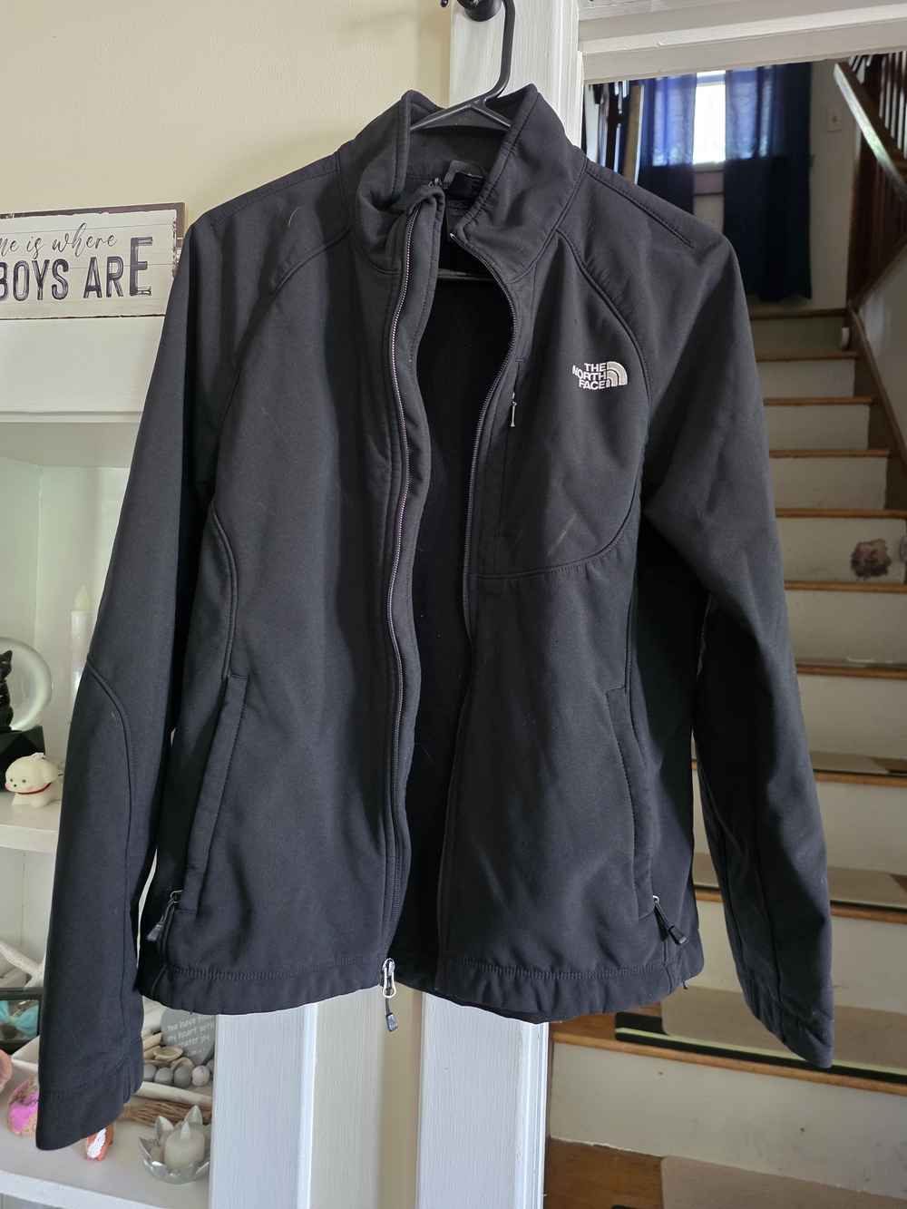 The North Face Black Softshell Jacket with Logo